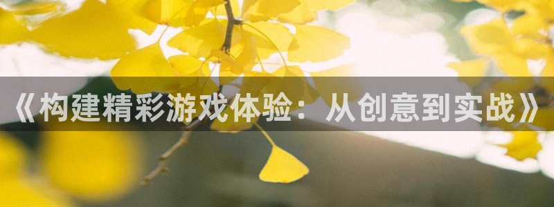 沐鸣娱乐2登录平台：《构建精彩游戏体验：从创意到实战》